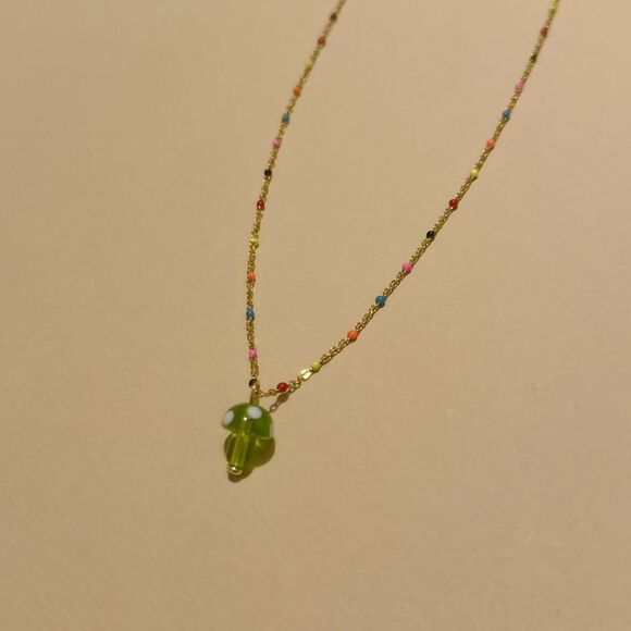 Mushroom Necklace S911 - Picture 4 of 5